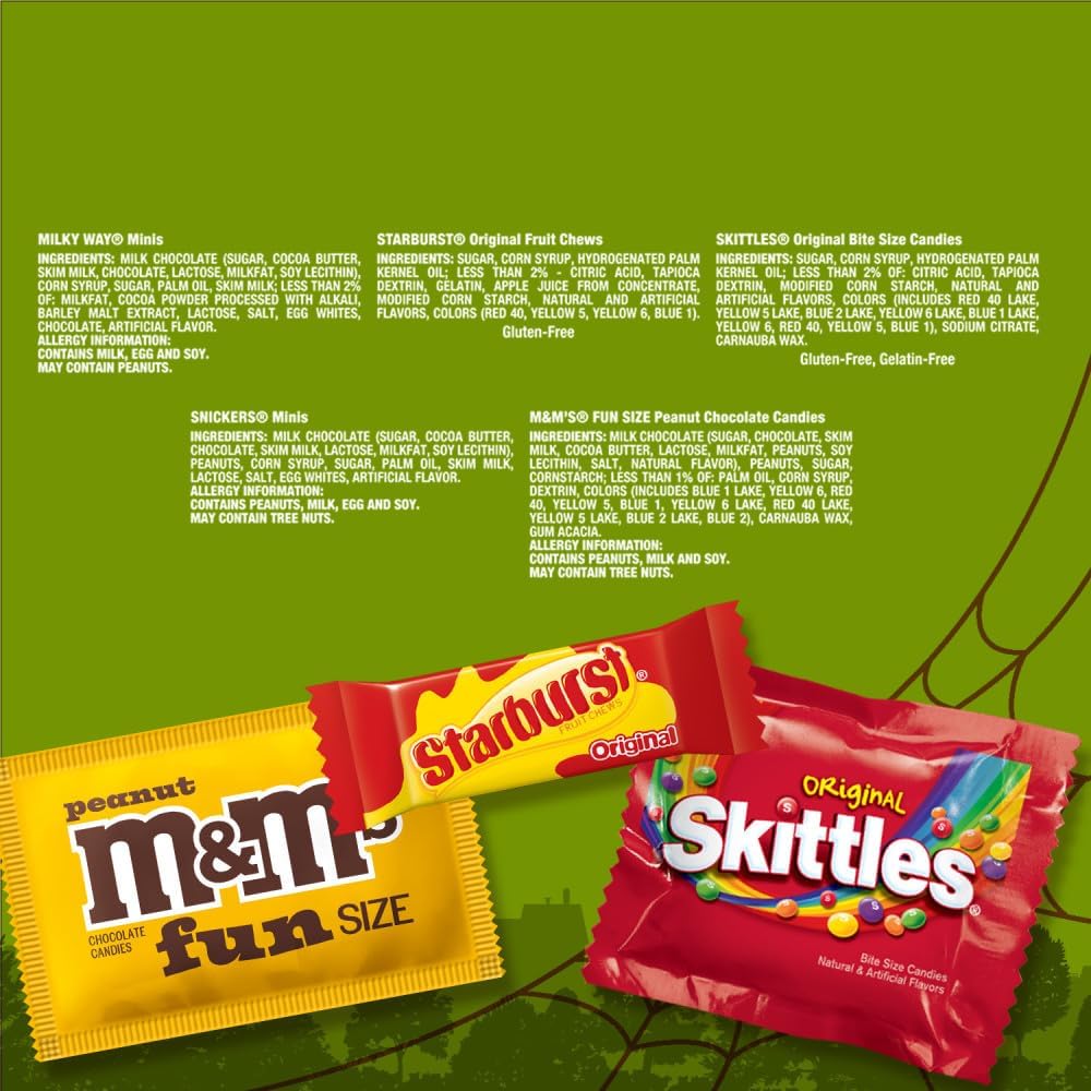 M&M's. SNICKERS & More Fun Size Halloween Candy Variety Pack. 195 Ct Bulk Bag - Image 3