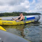Intex 68307EP Explorer K2 Inflatable Kayak Set: Includes Deluxe 86in Aluminum Oars and High-Output Pump – SuperStrong PVC – Adjustable Seats with Backrest – 2-Person – 400lb Weight Capacity