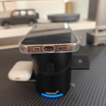 ZEEHOO 3 in 1 Charging Station for Apple Devices. Mag-Safe Charger Stand. Qi2 15W Auto-Rotating Wireless Charger for iPhone 17 16/15/14/13/12 Series& AirPods& iWatch(Black)