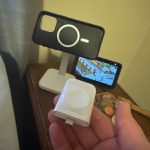ESR for MagSafe Charger Stand. 3 in 1 Charging Station with CryoBoost. Phone-Cooling Wireless Charging. Qi2 Certified 15W MagSafe Stand. for iPhone 17/16/15/14/13/12. AirPods. Apple Watch. White