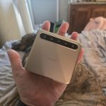 Aurzen ZIP Tri-Fold DLP Truly Mini Projector. Pocket Size. Zero-Lag Focus. One-Click Screen Mirroring. Full-Screen Mode. Type-C Fast Charging. 5.000mAh Battery. Indoor Outdoor Portable Projector.Gold