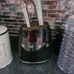Smeg Cream Stainless Steel Knife Block Set