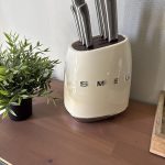 Smeg Cream Stainless Steel Knife Block Set