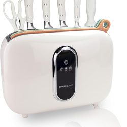 Charmline Smart Cutting Board and Knife Set with Holder. Double Cleaning and Drying Function. Space Saving Smart Home Gadgets. Keeping Kitchen Clean and Tidy