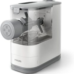 Philips Kitchen Appliances Compact Pasta and Noodle Maker. Viva Collection. Comes with 3 Default Classic Pasta Shaping Discs. Fully Automatic. Recipe Book. Small. White (HR2370/05)