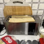 Mueller UltraToast Full Stainless Steel Toaster 4 Slice. Long Extra-Wide Slots for Bagels and Waffles. 6 Browning Levels. LED Display. Cancel/Defrost/Reheat Functions & Removable Tray. Kitchen Gadgets
