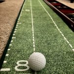 GimYaa Golf Putting mat Green Indoor and Outdoor with Auto Ball Return.Game Practice Golf Gifts for Home. Office. Backyard Indoor Golf and Outdoor Use. Crystal Velvet Mat