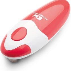 Kitchen Mama Auto Electric Can Opener: Open Your Cans with A Simple Press of Button - Automatic, Hands Free, Smooth Edge, Battery Operated