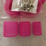 Waydress 6 Pcs Double Layer Bangs Hair Curlers Self Grip Hair Rollers Styling Tools with Rat Tail Comb. 3 Sizes