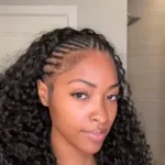 300% Glueless Wigs Human Hair Afro Kinky Curly Headband Wig Upgrade 3 IN 1 Half Wig With Drawstring Seamless Clip Ins Flip Over