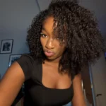 300% Glueless Wigs Human Hair Afro Kinky Curly Headband Wig Upgrade 3 IN 1 Half Wig With Drawstring Seamless Clip Ins Flip Over
