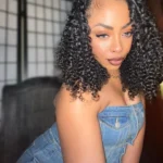 300% Glueless Wigs Human Hair Afro Kinky Curly Headband Wig Upgrade 3 IN 1 Half Wig With Drawstring Seamless Clip Ins Flip Over