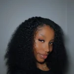 300% Glueless Wigs Human Hair Afro Kinky Curly Headband Wig Upgrade 3 IN 1 Half Wig With Drawstring Seamless Clip Ins Flip Over