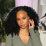 300% Glueless Wigs Human Hair Afro Kinky Curly Headband Wig Upgrade 3 IN 1 Half Wig With Drawstring Seamless Clip Ins Flip Over