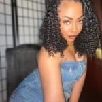 300% Glueless Wigs Human Hair Afro Kinky Curly Headband Wig Upgrade 3 IN 1 Half Wig With Drawstring Seamless Clip Ins Flip Over