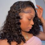 Pizazz 99J Burgundy Deep Wave Lace Front Wigs Human Hair Pre Plucked | 13x4 HD Lace Frontal Wigs with Baby Hair Pre Bleached Knots 180 Density Human Hair Wigs for Women18 Inch