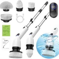 TUYU 8-in-1 Cordless Electric Spin Scrubber