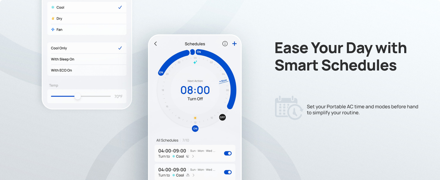 Dreo Portable Air Conditioners. 12.000 BTU AC Unit for Bedroom with Drainage-free Cooling. 46dB Quiet. APP/Voice/Remote. 24h Timer with Fan & Dehumidifier. Smart Standing AC for Room Indoors. AC515S