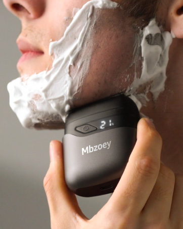 Mini Electric Razor for Man: Electric Foil Shavers for face - IPX7 Waterproof Cordless Razor with LED Display & Fast Charge - Micro-Comb Technology & Upgraded Blades. Carbon Black