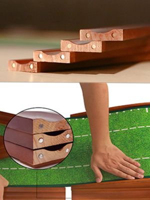 GimYaa Golf Putting mat Green Indoor and Outdoor with Auto Ball Return.Game Practice Golf Gifts for Home. Office. Backyard Indoor Golf and Outdoor Use. Crystal Velvet Mat
