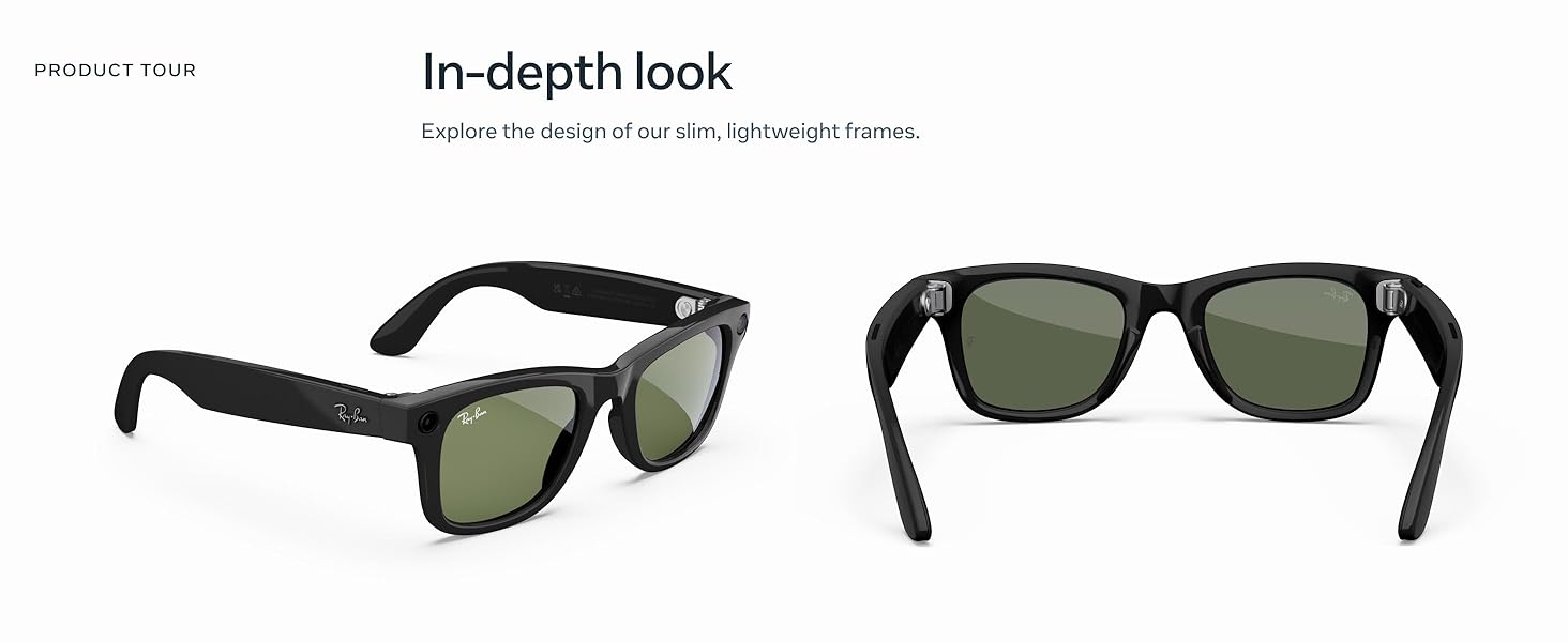 Ray-Ban Meta (Gen 1). Wayfarer. Matte Black | Smart AI Glasses for Men. Women — 12 MP Camera. Open-Ear Speakers. Video Recording. Bluetooth — Polarized Gradient Graphite Lenses — Wearable Technology