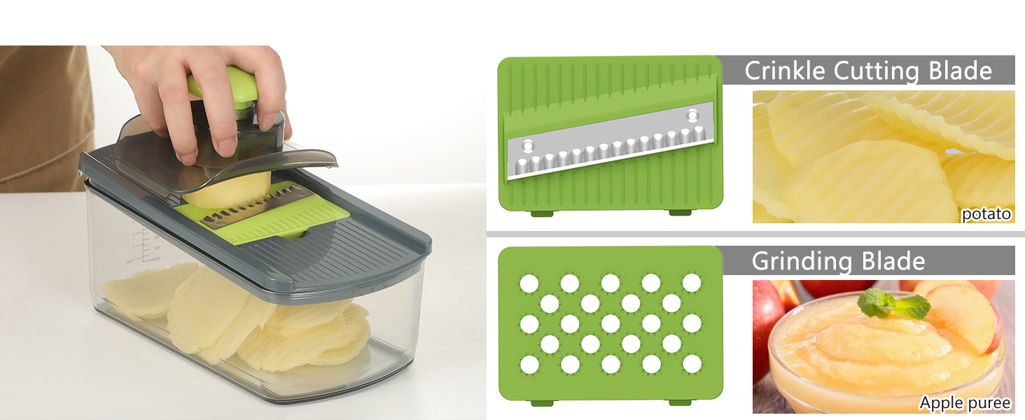 6-in-1 Hand-Safe Mandoline Vegetable Slicer