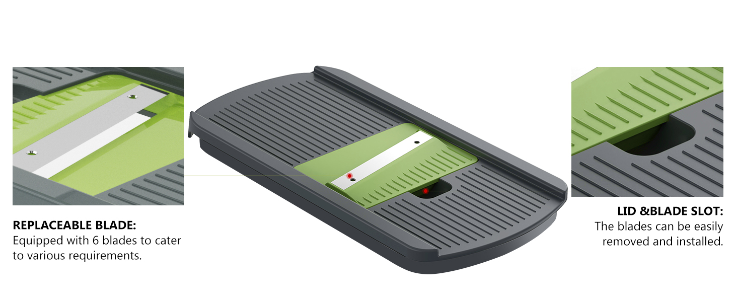 6-in-1 Hand-Safe Mandoline Vegetable Slicer