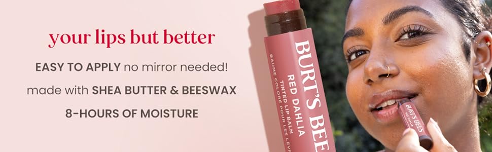 Burt's Bees Lip Tint Balm, Petal Rose, 0.15 oz., 2 Tubes