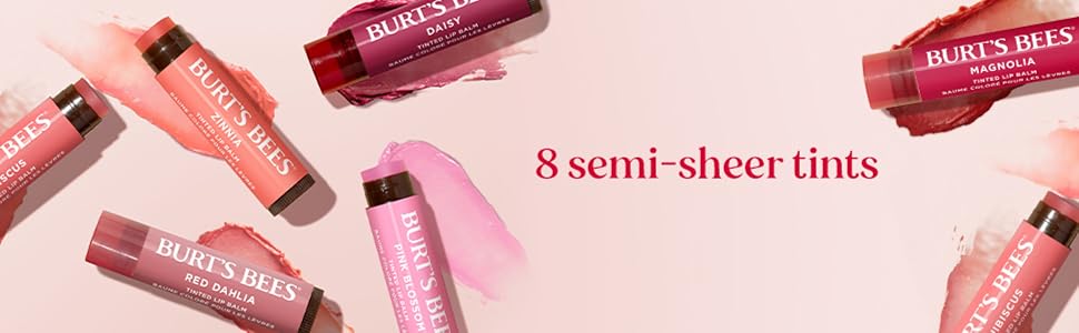Burt's Bees Lip Tint Balm, Petal Rose, 0.15 oz., 2 Tubes