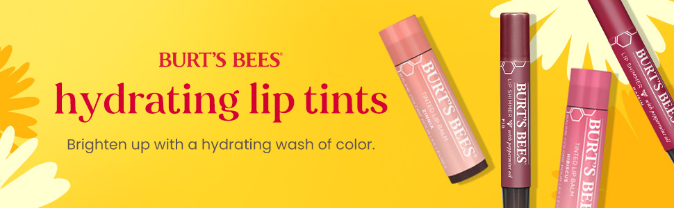 Burt's Bees Lip Tint Balm, Petal Rose, 0.15 oz., 2 Tubes